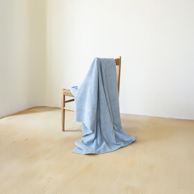 SALBAKOS 100% Turkish Cotton Jumbo Bath Sheet Towel Oversized 40x80 inch | Premium Hotel & Spa Quality, Soft, Absorbent, XL Bath Towels | Made in Turkey (Pack of 1, Blue, Jumbo Bath Sheet) - Image 5